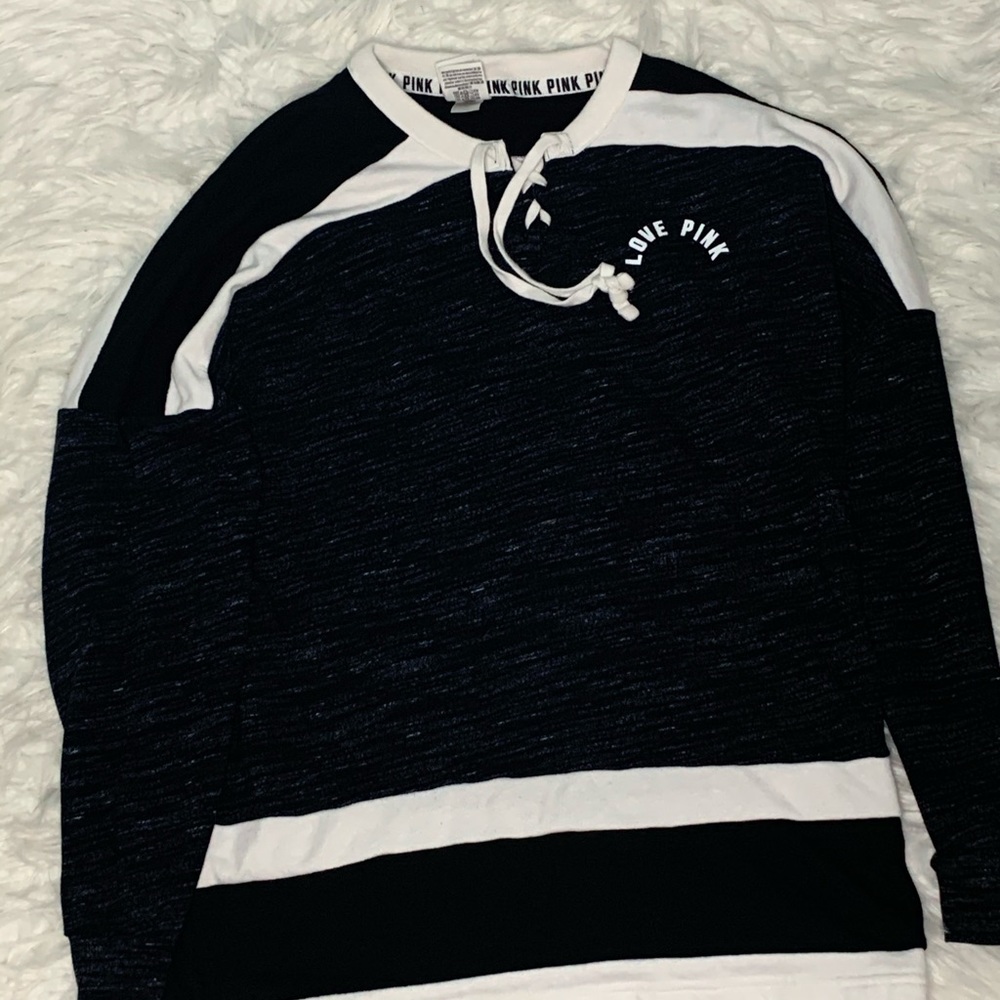 A black jersey type sweater from PINK